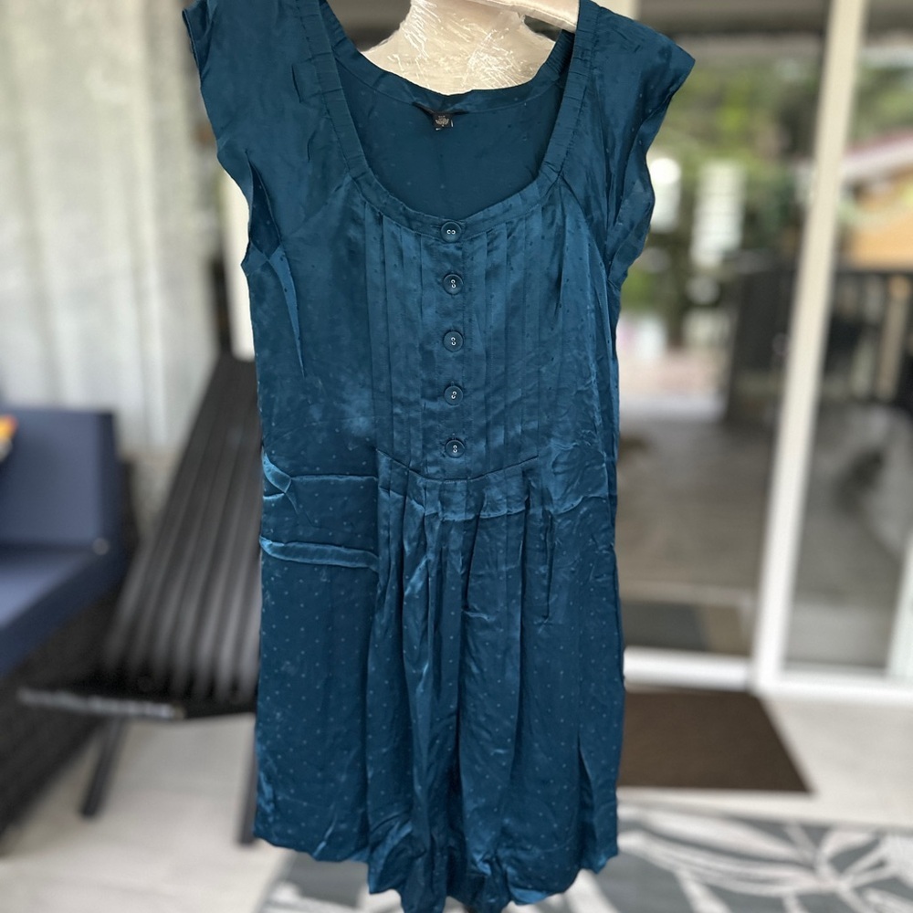 Banana Republic Teal Silk Blouse